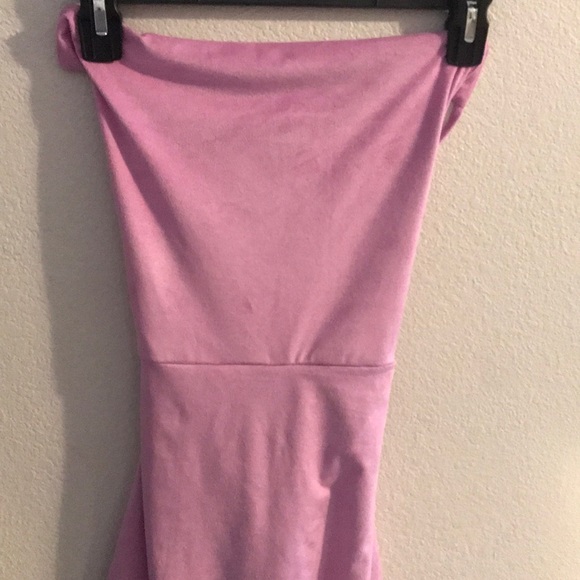 lucy in the sky suede bodycon dress in lilac